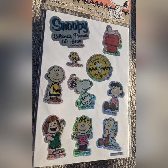 2010 Snoopy 3 Packs Of Stickers To Celebrate PEANUTS 60 YEARS 2 Sheets Each - Picture 6 of 11